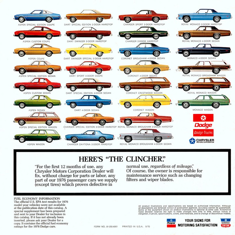 1976 Dodge Full-Line Brochure Page 10